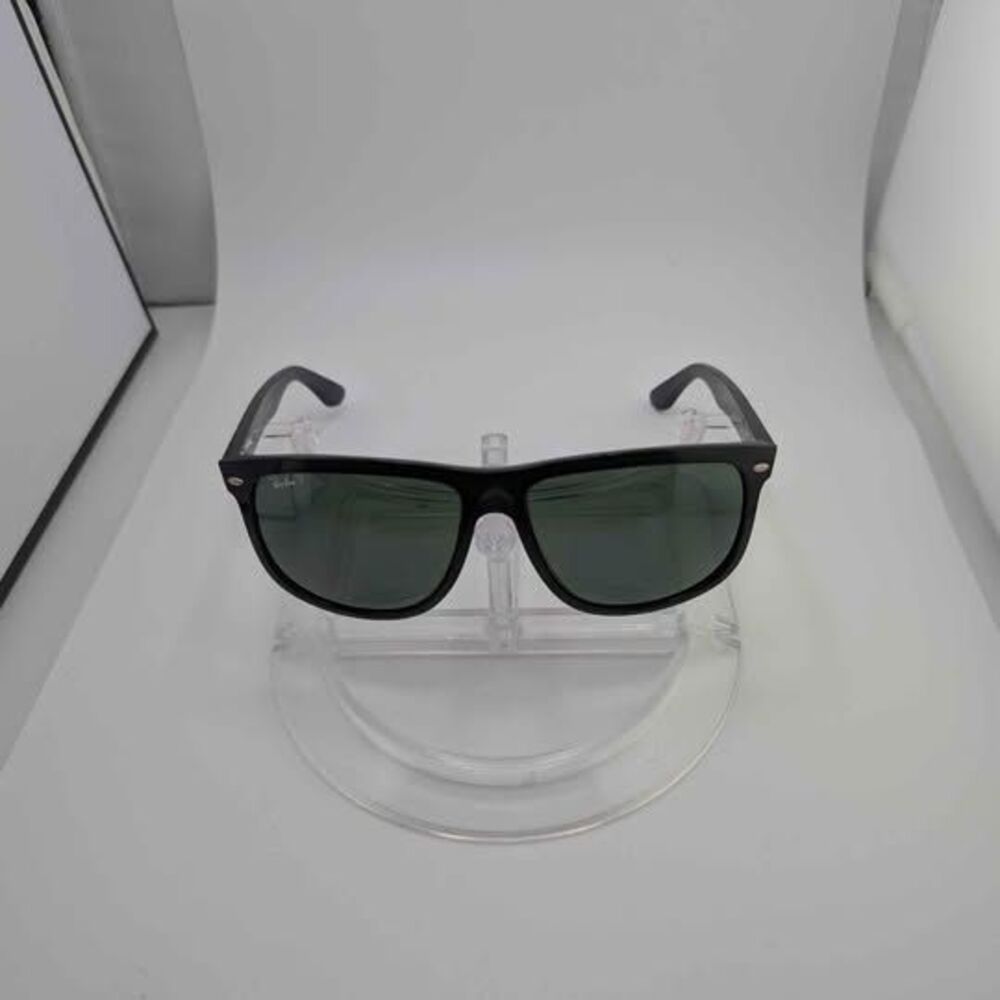 Ray-Ban Boyfriend RB4147 601/58 3P Sunglasses Black /g15 Green Polarized 60[]1